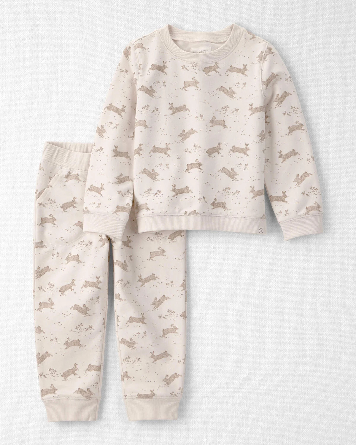 Toddler Organic Cotton Pullover & Pant Set in Jumping Bunny Print - Little Planet | Carter's | Carter's Inc