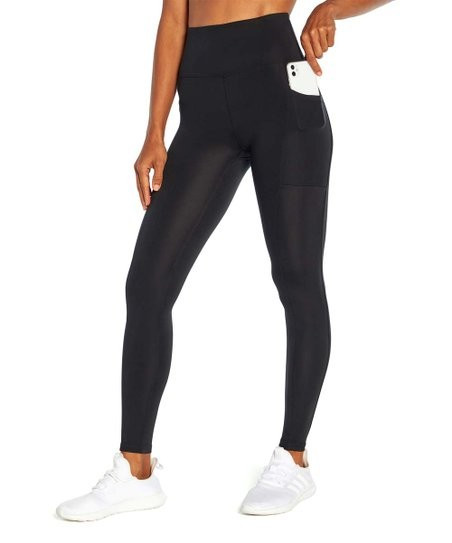 Marika Black Solid Talia Pocket Leggings - Women | Zulily