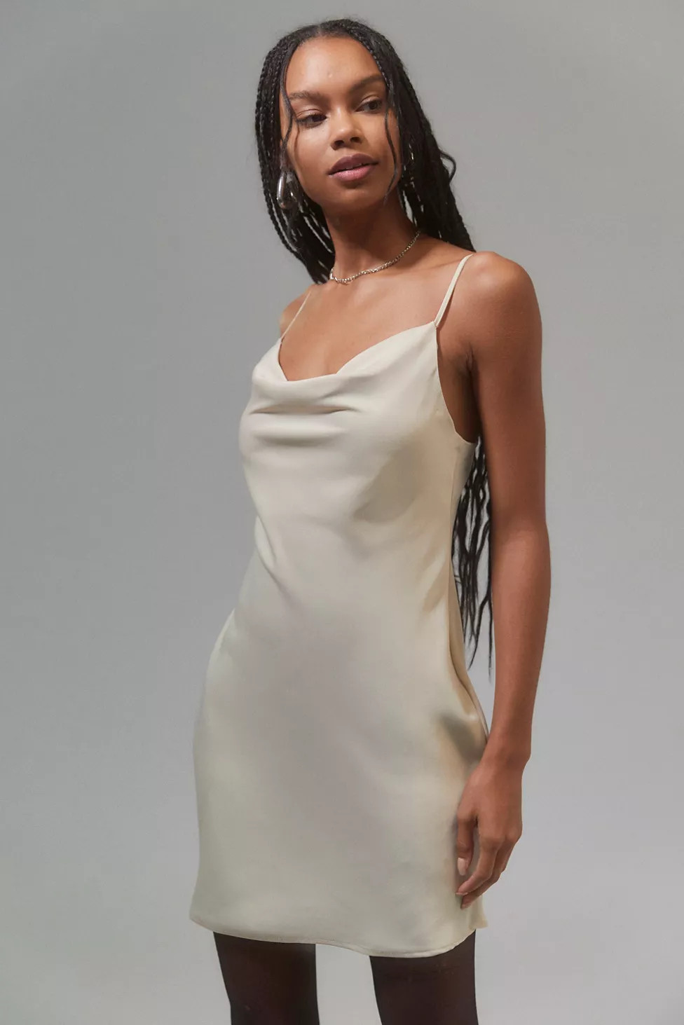 UO Mallory Cowl Neck Slip Dress | Urban Outfitters (US and RoW)