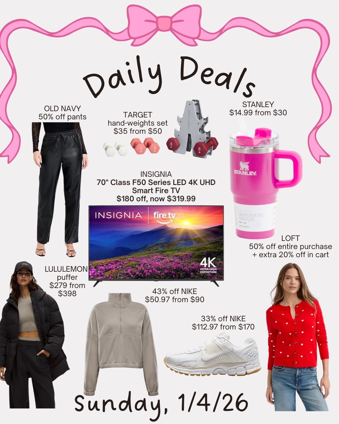 Daily deals 

#LTKFindsUnder50 #LTKFindsUnder100 #LTKSaleAlert