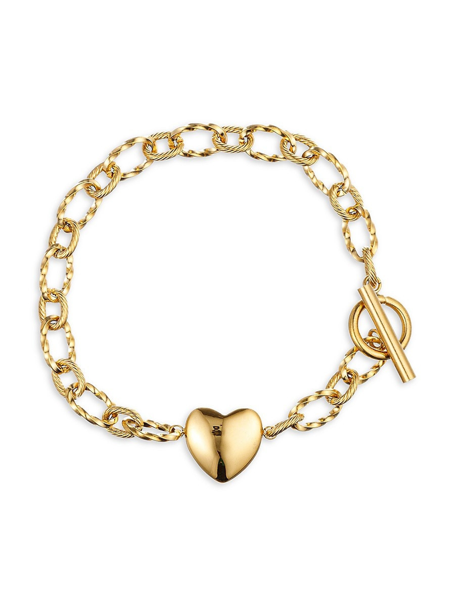 Eye Candy LA Women's Luxe Goldtone Heart Link Bracelet | Saks Fifth Avenue OFF 5TH