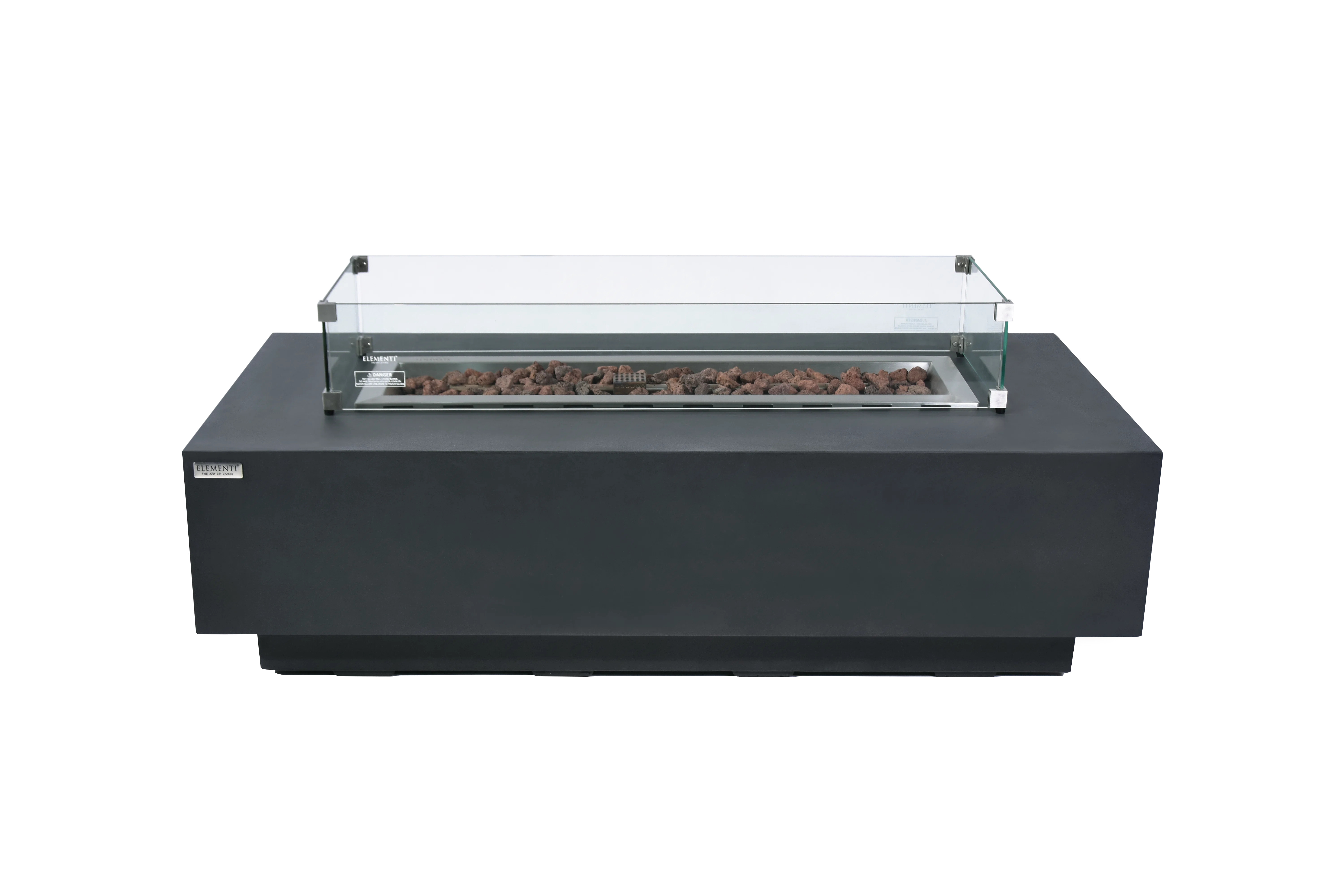 Elementi Granville 60" Natural Gas Concrete Outdoor Fire Pit Table Bundle Includes Stainless Stee... | Wayfair North America