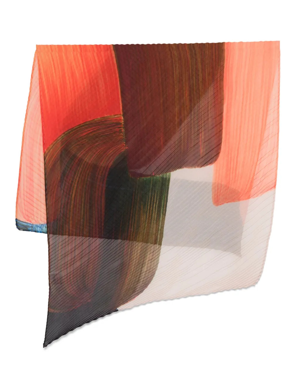 Homme Plissé Issey Miyake Drawing Scarf | Brown | FARFETCH | Farfetch Global