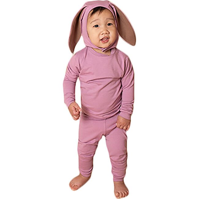 Rose Bunny Pajama with Bonnet & Tail - Band of the Wild Sleepwear | Maisonette | Maisonette