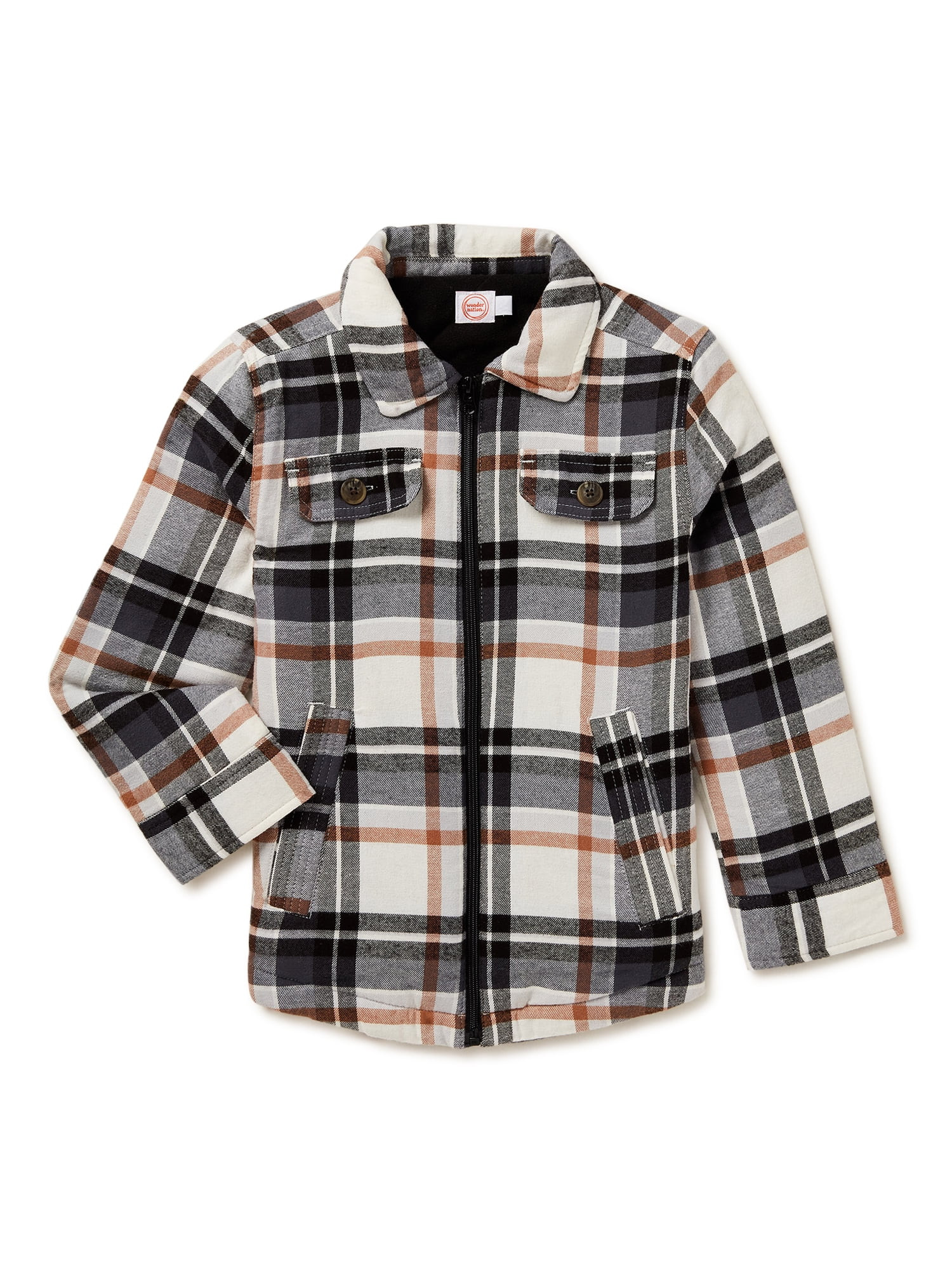 Wonder Nation Boys Shirt Jacket, Sizes 4-18 & Husky - Walmart.com | Walmart (US)