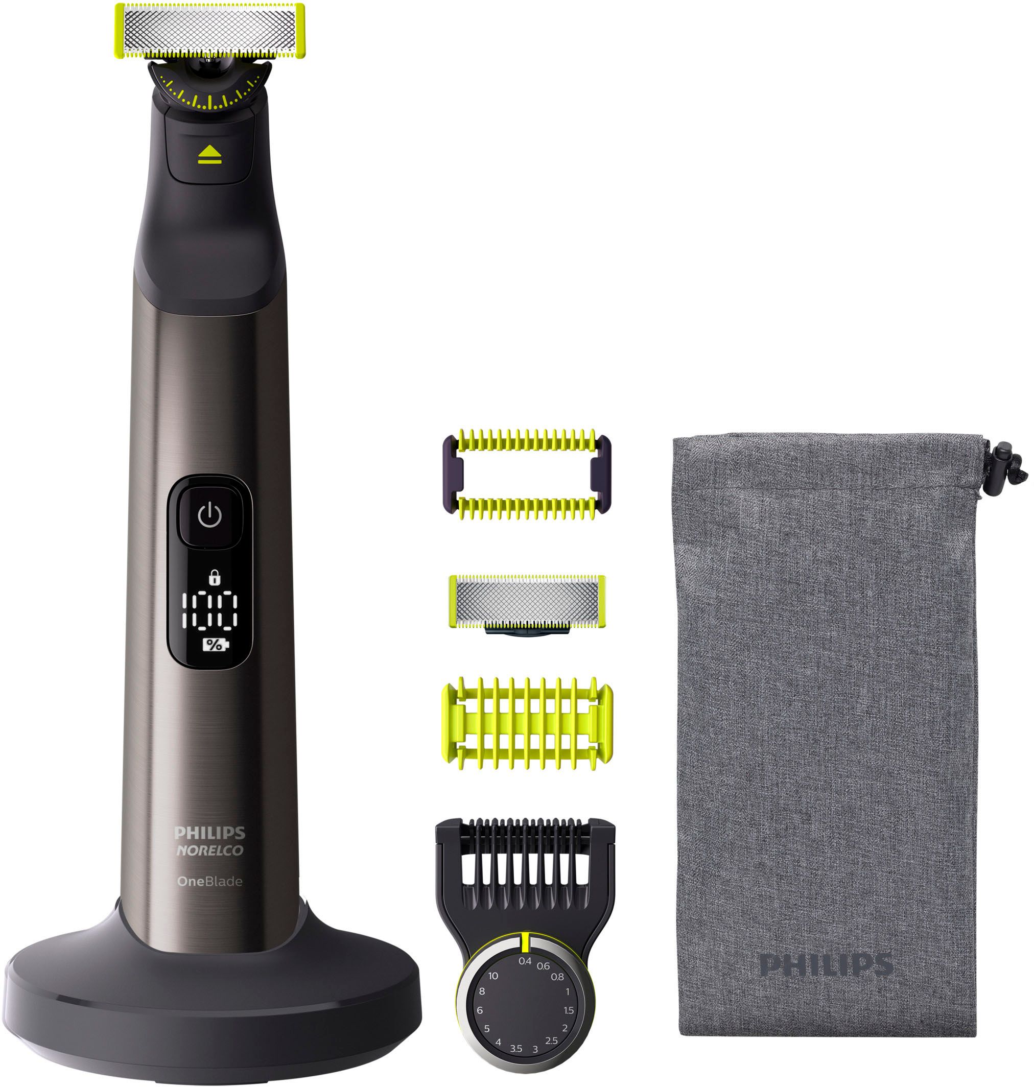 Philips Norelco OneBlade 360, Pro Face & Body, Hybrid Electric Trimmer and Shaver, QP6551/70 Chro... | Best Buy U.S.