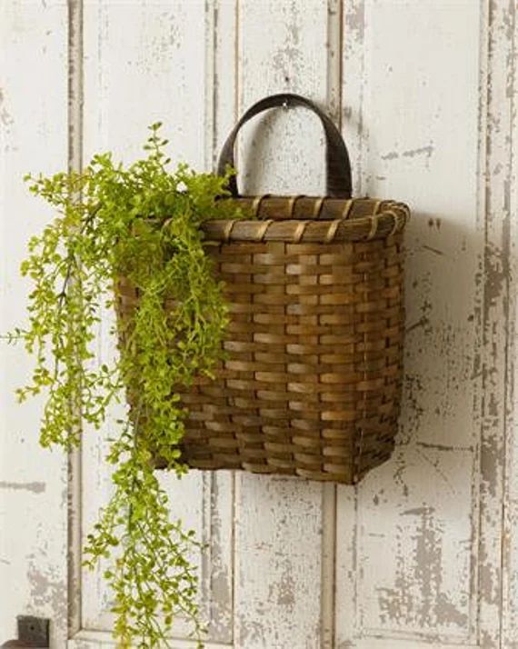 New Door Basket/ Wall Basket/ Floral Design Basket/ Silk | Etsy | Etsy (US)