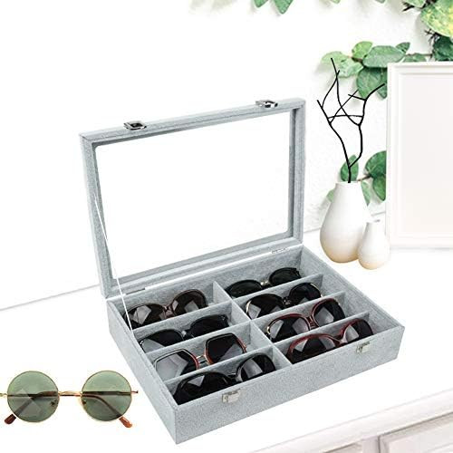 Tasybox Sunglasses Organizer Eyeglass Holder 8 Slot Eyewear Storage Box Velvet Display Case for Wome | Amazon (US)