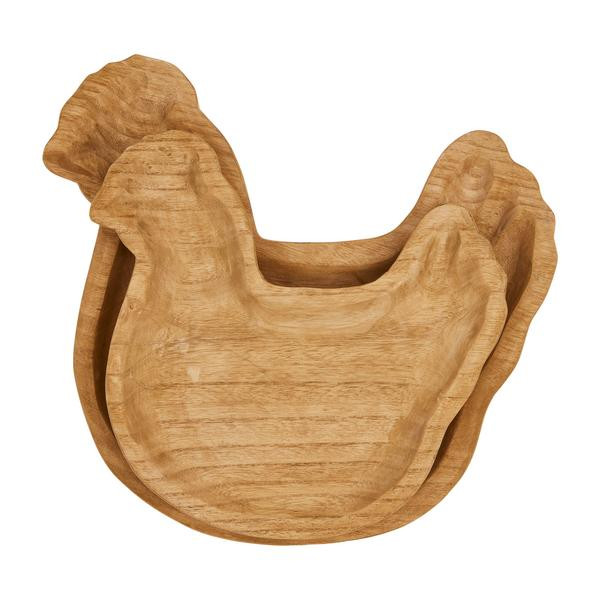 Paulownia Wood Chicken Trays | Mud Pie