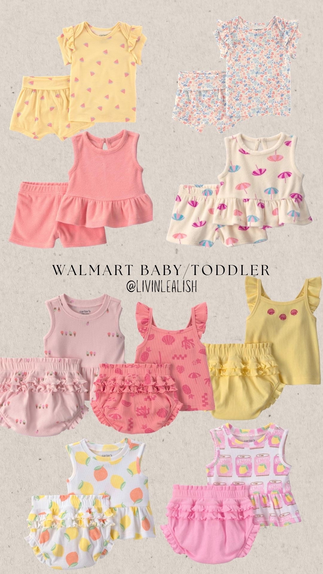The cutest baby/toddler summer outfits at Walmart! #walmartoutfit #summeroutfits #summersets

#LTKKids #LTKBaby #LTKootd