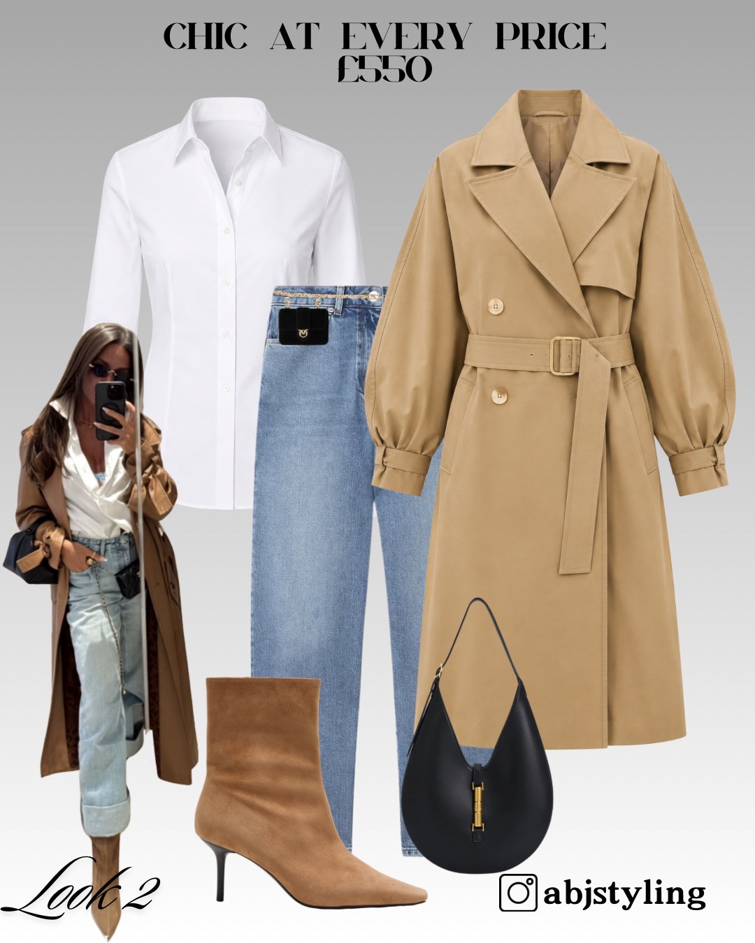 This version feels a little softer and more elevated with the sculpted trench and curved bag. It’s still minimal, but a bit more fashion-forward.
Styling tip: when the outfit is simple, let the coat shape and bag do the work.

#LTKuk #LTKautumn #LTKeurope