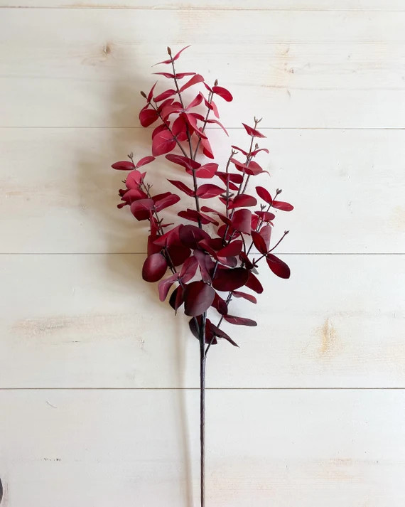 Burgundy Eucalyptus 3pcs  Burgundy  Eucalyptus  Fall  Fall - Etsy | Etsy (US)