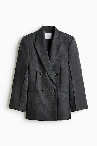 H & M - Double-breasted wool blazer - Grey | H&M (UK, MY, IN, SG, PH, TW, HK)
