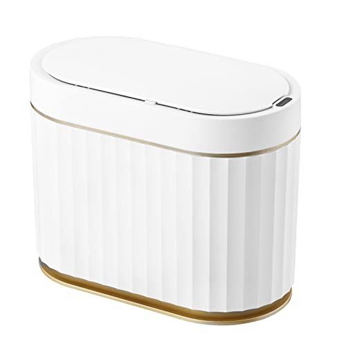 ELPHECO Automatic Motion Sensor Trash Can - 2 Gallon Slimline for Bathroom, Bedroom, Kitchen, Off... | Amazon (US)