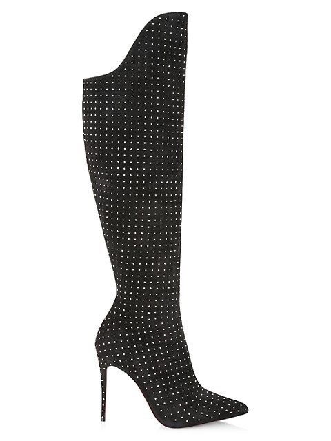 Plume Studded Velour Tall Boots | Saks Fifth Avenue
