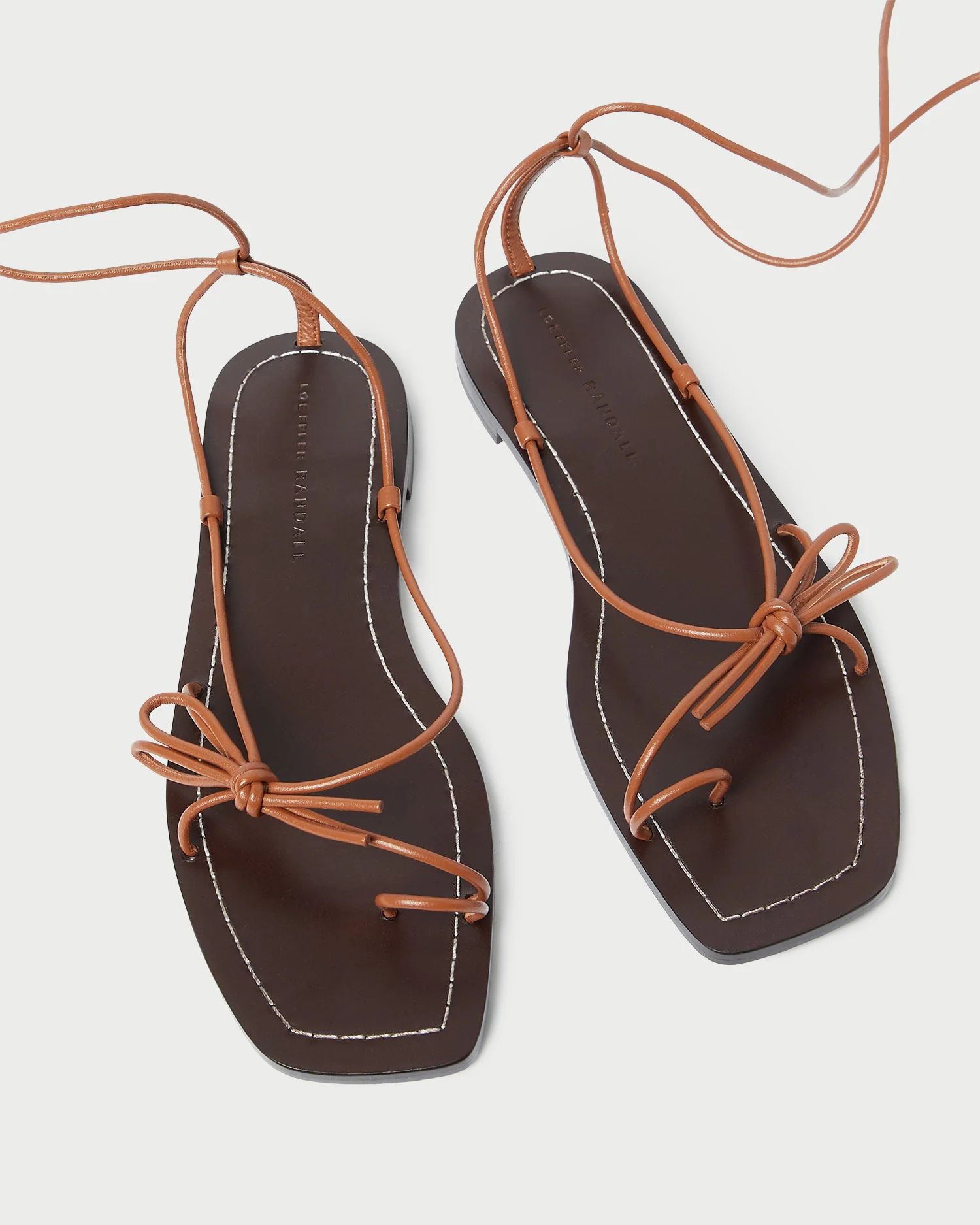 Jude Timber Leather Flat Sandal | Loeffler Randall