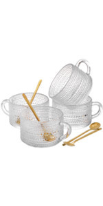 ZOOFOX Set of 6 Vintage Drinking Glasses, 12 oz Clear Hobnail Glasses Tumbler, Embossed Design Gl... | Amazon (US)