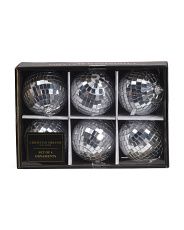 Set Of 6 Disco Ball Christmas Ornaments | TJ Maxx