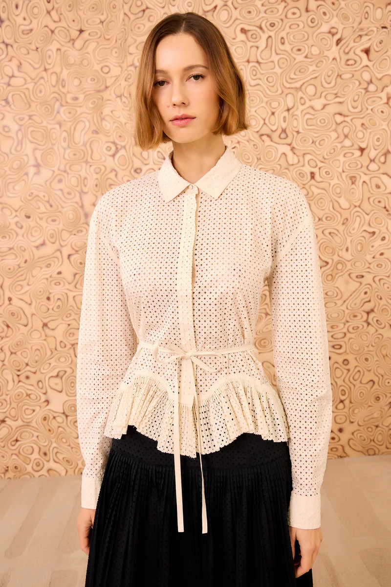 Kelila Button Up Blouse with Belt

          Cowrie | Ulla Johnson