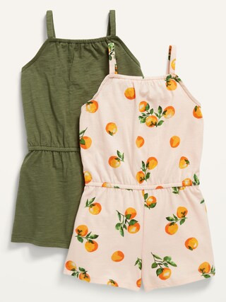 2-Pack Sleeveless Jersey Romper for Toddler Girls | Old Navy (US)