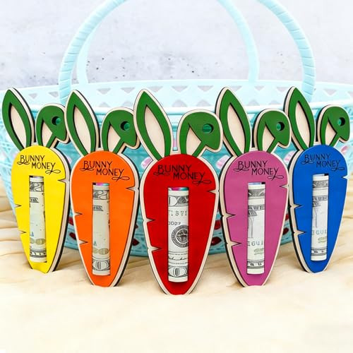 Easter Bunny Money Holder Carrot for Cash Gift,Easter Cards Holder Basket Tag,Stuffers for Toddler,Kids,Teens,Baby Boy,Girl,Grandchildren,Basket Decorations (Yellow) | Amazon (US)