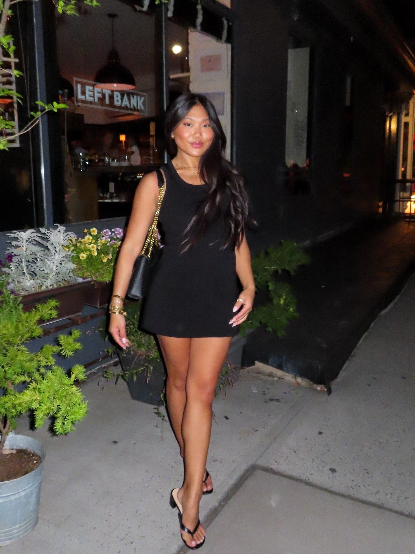 Best time in nyc this weekend 🖤 dress from @sandroparis , shoes from @amazonfashion , and bag from @ysl !! Linked on my LTK 😚