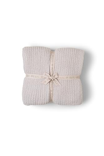 Barefoot Dreams® CozyChic® Ribbed Bed Blanket, Ultra Soft Plush Microfiber Blanket for Bed, Warm & Lightweight Cozy Bedding Layer, Textured Knit, King Size, Stone | Amazon (US)