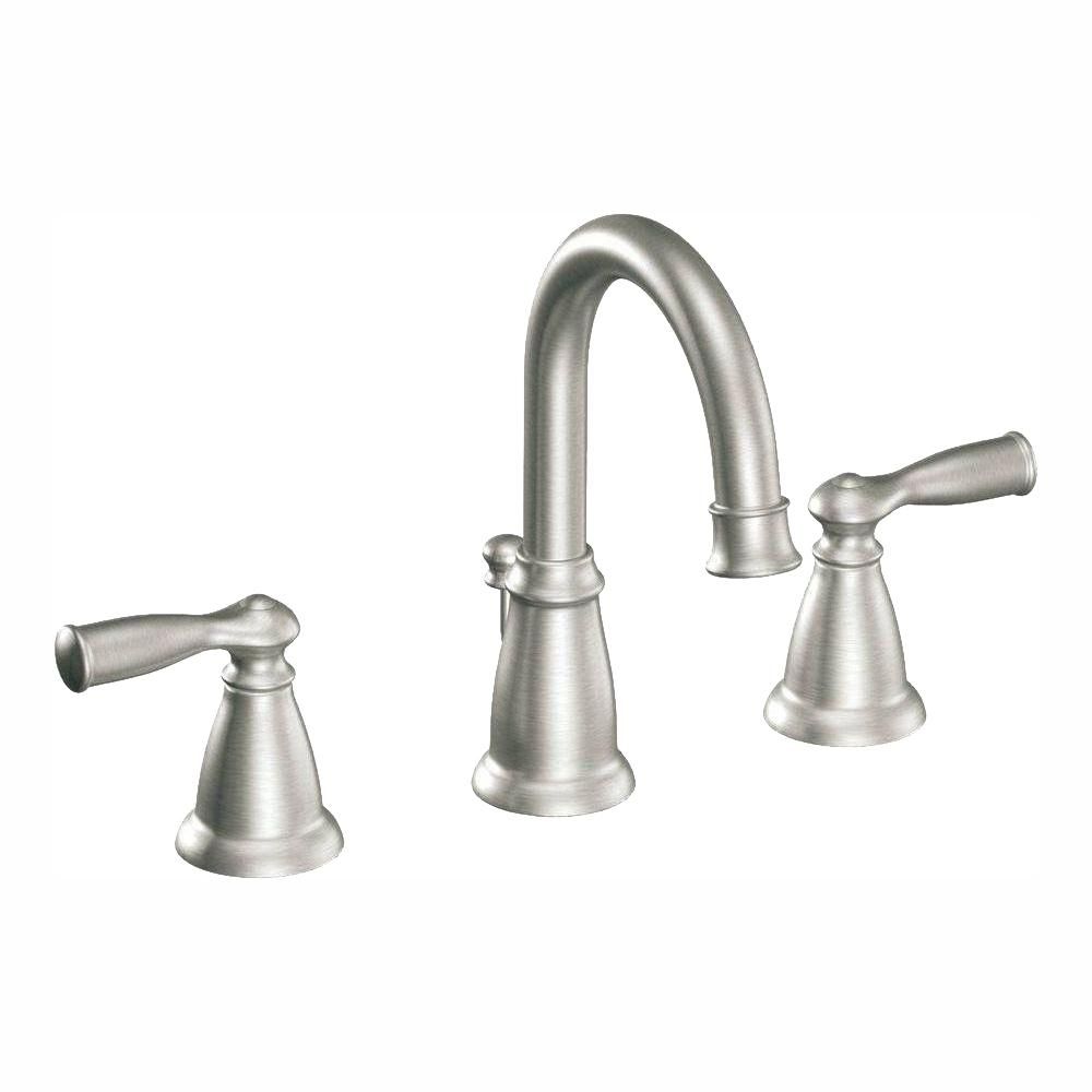 MOEN Banbury 8 in. Widespread 2-Handle High-Arc Bathroom Faucet in Spot Resist Brushed Nickel-WS8... | The Home Depot