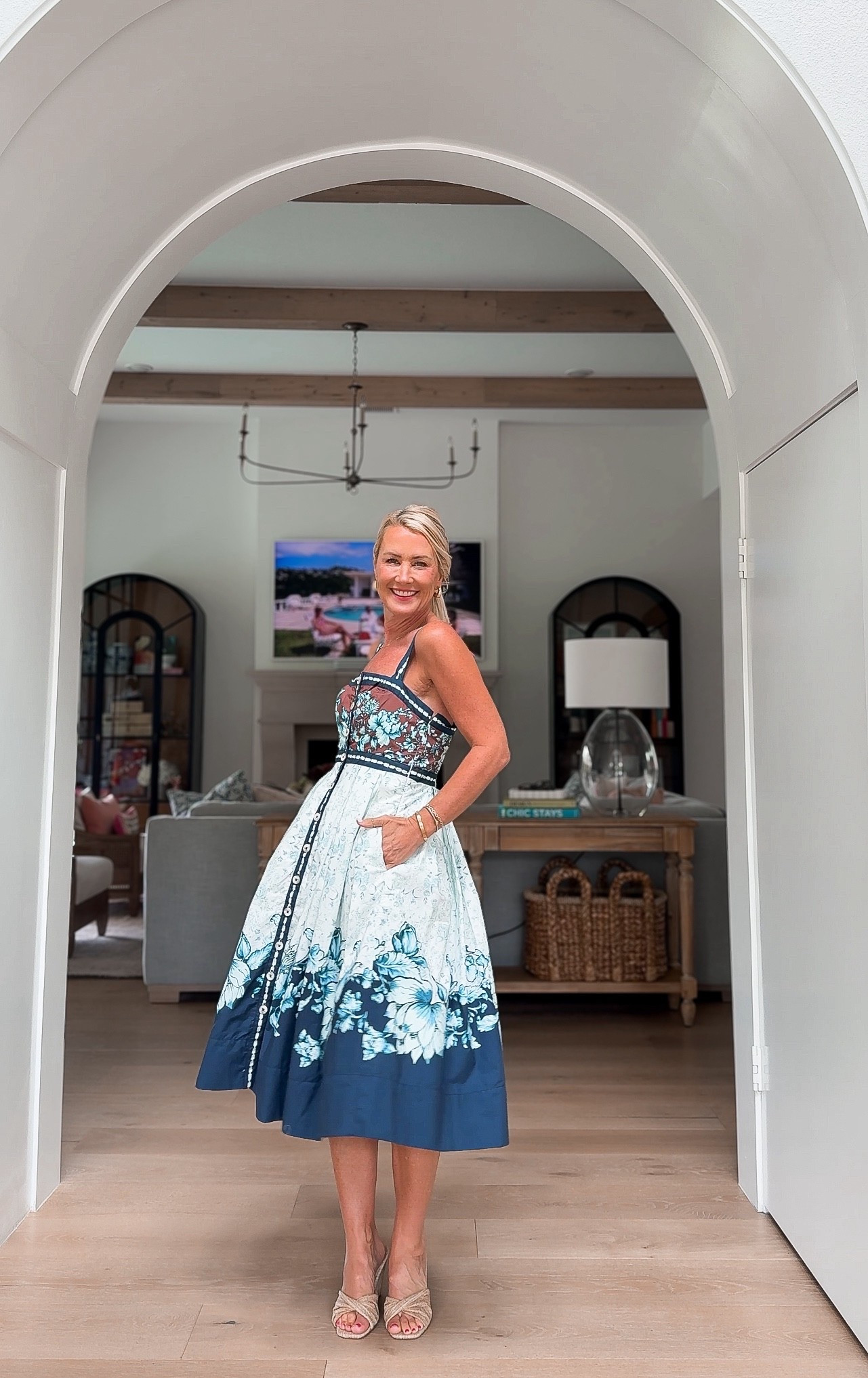 This print is perfect for any fun event! 🩵Love the length and flow of this dress from Anthro. Size: XS

#LTKOver40 #LTKSeasonal #LTKStyleTip