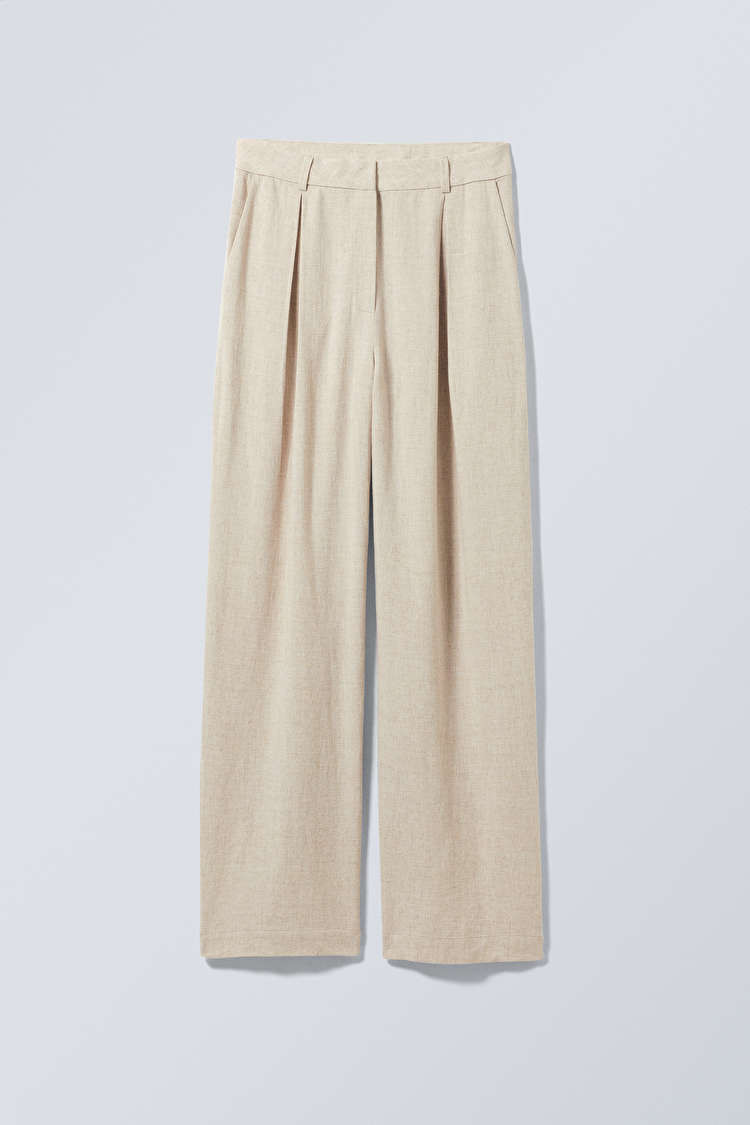 Lilah Linen Mix Trousers | Weekday
