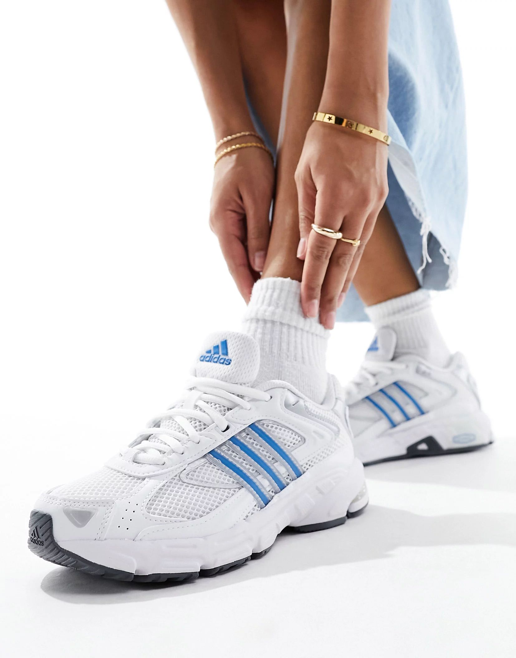 adidas Originals Response CL trainers in white and blue | ASOS (Global)