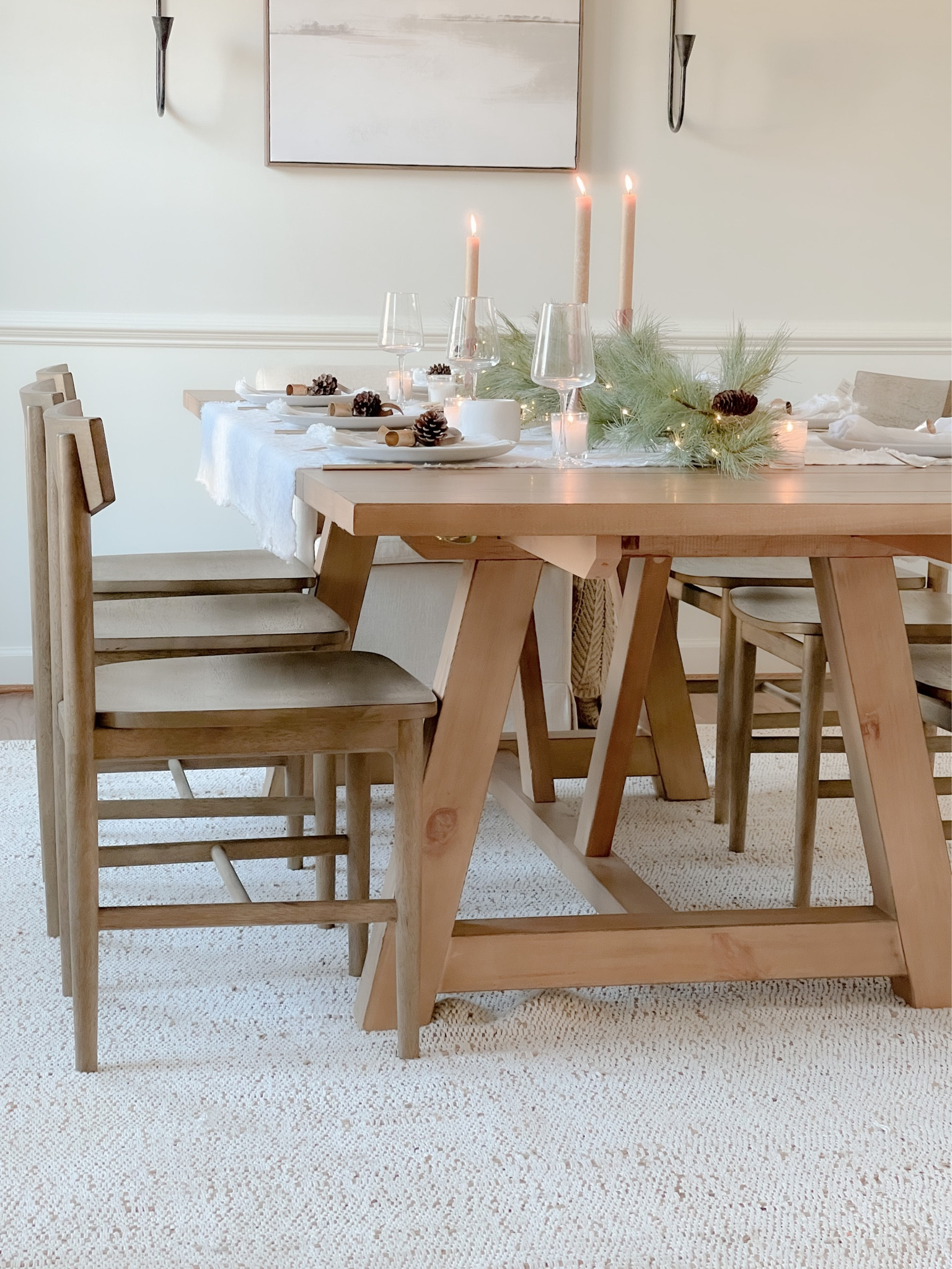 Neutral dining table / winter tablescape

#LTKSeasonal #LTKhome