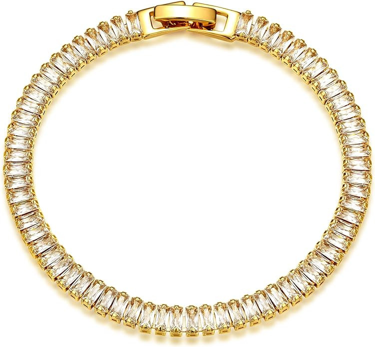 MEVECCO Bracelet for Women 14K Gold Plated Dainty Chain Simple Jewelry Cute for Girls | Amazon (US)