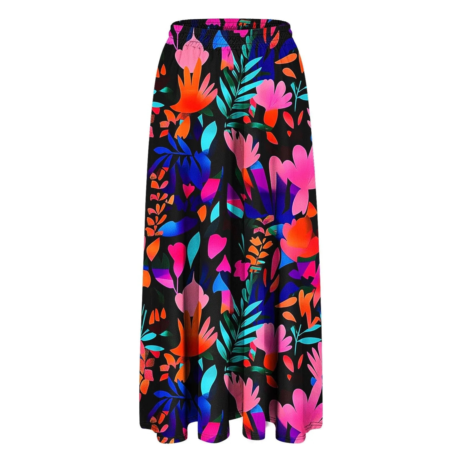 MuXiKeJi Clothes Womens Boho Maxi Skirt 2026 Summer Cruise Casual High Waist Tie Flowy Long Skirt... | Walmart (US)