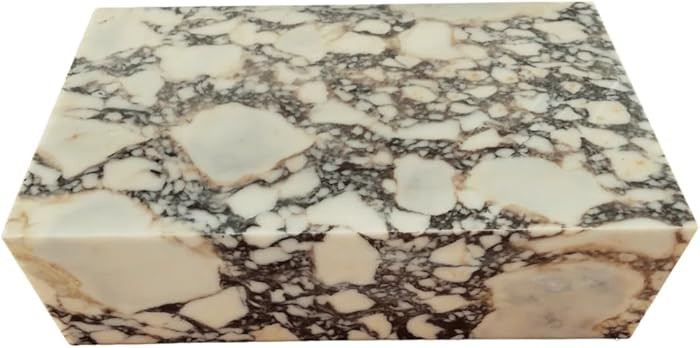 Genuine Marble Block Coffee Table - Calacatta Viola Marble | Amazon (US)