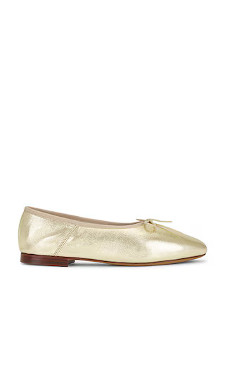Dream Ballerina Flat in Gold | Revolve Clothing (Global)