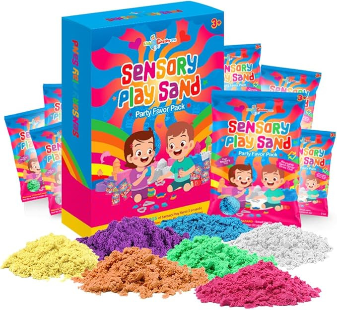 LITTLE CHUBBY ONE Sensory Play Sand Party Favor Pack Set - 24 Count 2oz Play Sand Set - Sensory M... | Amazon (US)
