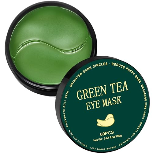 Wismee Under Eye Masks, 60pcs Green Tea Collagen Eye Mask, Green Under Eye Patches for Puffy Eyes,Dark Circles,Eye Bags,Puffiness,Natural Moisturizing Collagen Eye Gel Pads, Anti-Aging Eye Masks | Amazon (US)