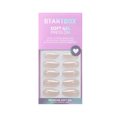 BTArtbox Press On Nails - Glazed Donut, Medium Almond, 2-Week Wear, Easy-to-Apply, 32 Count All-in-One Kit | Walmart (US)