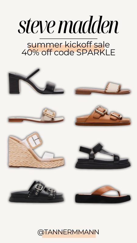 Steve Madden summer sale 40% off select styles with code SPARKLE #summersandals

#LTKSeasonal #LTKsalealert #LTKshoecrush