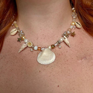 Handmade Pearl Seashell Necklace | Beachy Fairycore Jewelry - Etsy | Etsy (US)