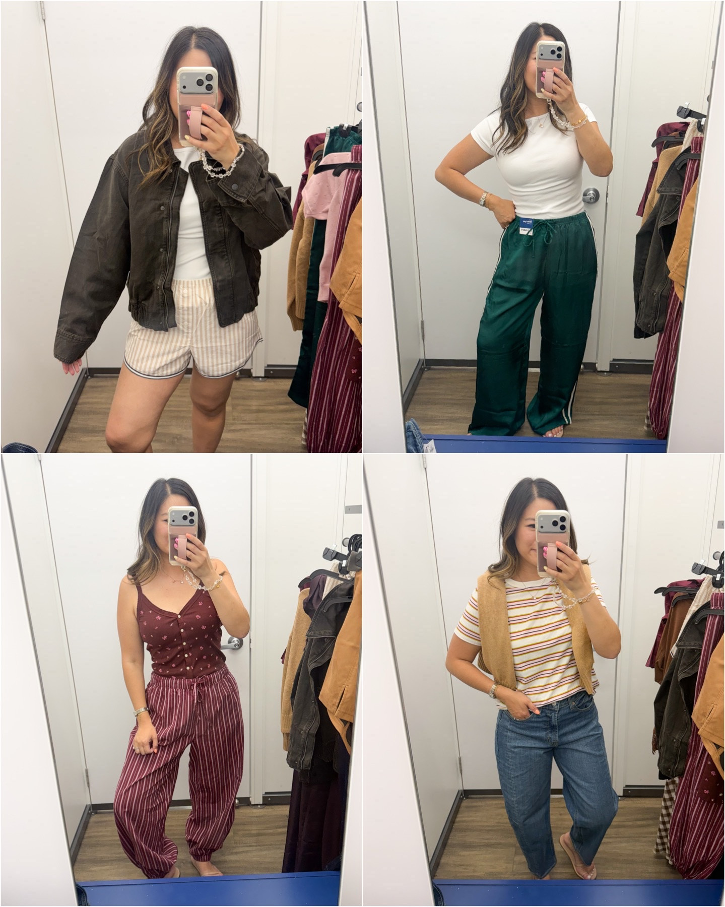 Old navy try on // summer to fall transition 

Tee: Medium
Shorts: Medium
Denim Jacket: Medium
Satin Pants: Medium
Floral Tank: Small
Balloon Striped Pants: Medium
Striped Tee: Large
Barrel Denim: 8
Cardigan: Large

#LTKootd #LTKOver40 #LTKPetite