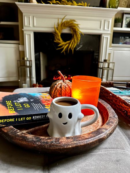 Fall mornings are for coffee and a good book
Ghost Mug Fall Candle Kennedy Ryan Before I Let Go Wood Tray Raffia Pumpkin Fall Home Decor Halloween Mug

#LTKHalloween #LTKhome #LTKSeasonal