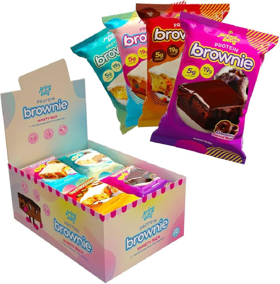 Prime Bites Protein Brownie from Alpha Prime Supplements | High Protein, Collagen Fortified Low S... | Amazon (US)