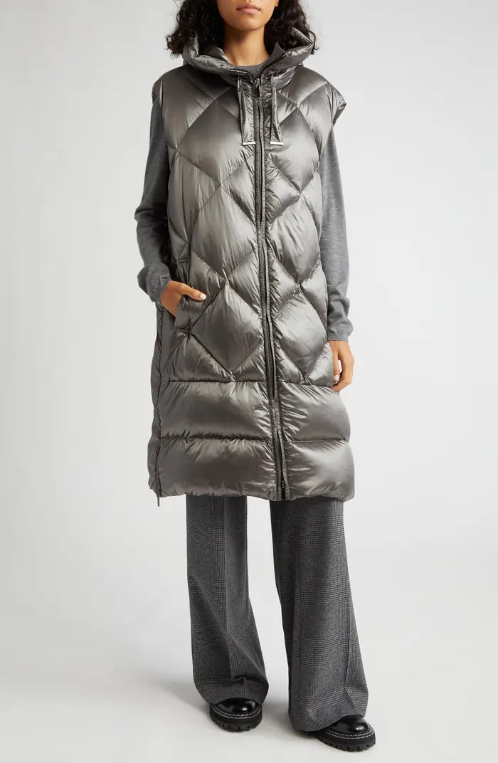 Spacevest Water Repellent Quilted Long Down Vest | Nordstrom