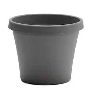 Bloem Terra 24 in. Charcoal Plastic Planter TR24908 - The Home Depot | The Home Depot