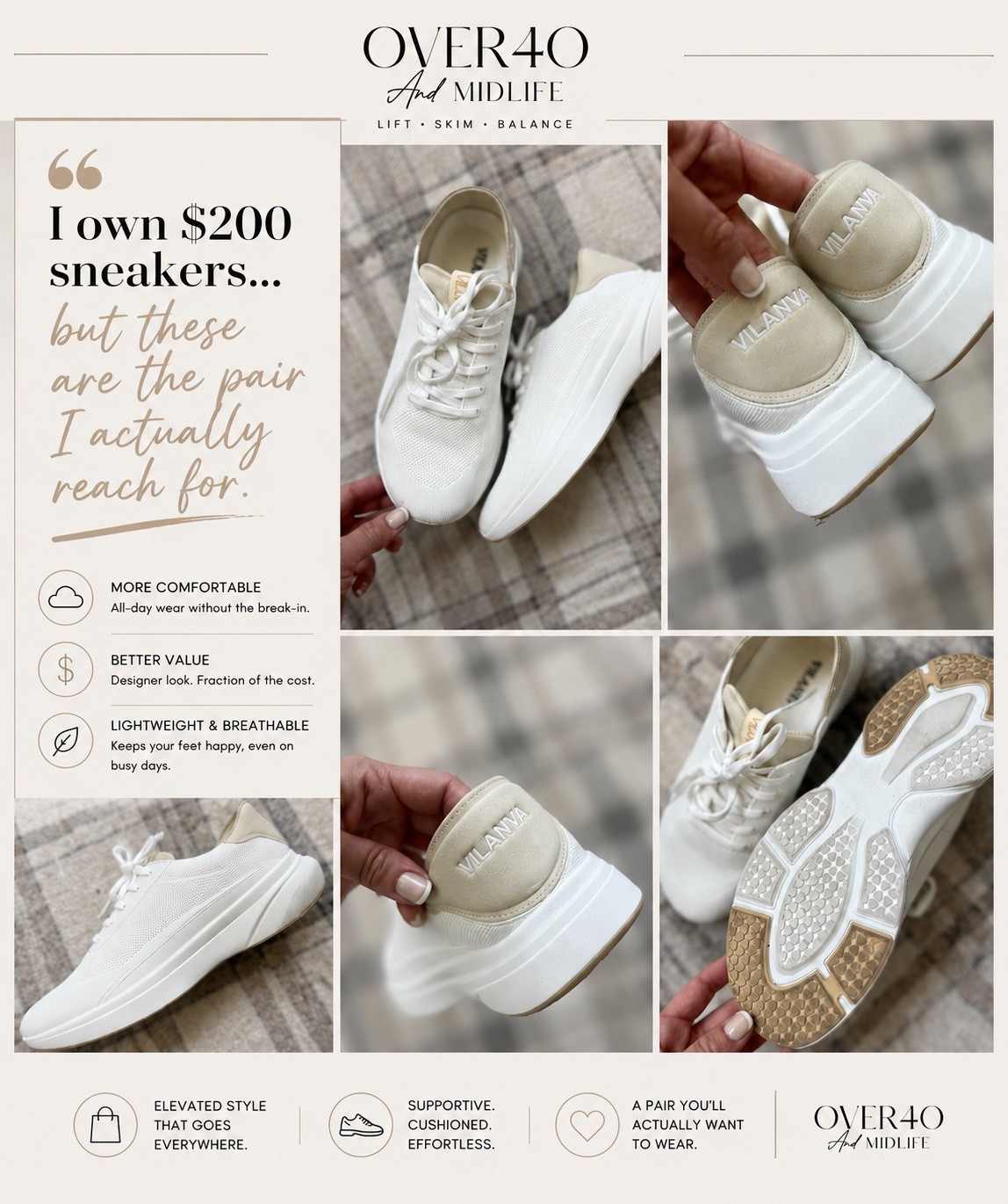 ✨Tap the bell, save and ❤️ for over 40 fashion, midlife style, midsize fashion and luxury looks for less. 

   I stopped wearing my expensive sneakers after finding these.

👑 Helping you look good, feel good.-Lindsey Denver   Check back daily for belly-friendly style, confidence, and Outfit Physics™.

#LTKOver40 #LTKMidsize #LTKPlusSize

Comment SHOP below to receive a DM with the link to this post on my LTK ⬇ https://liketk.it/6h43K