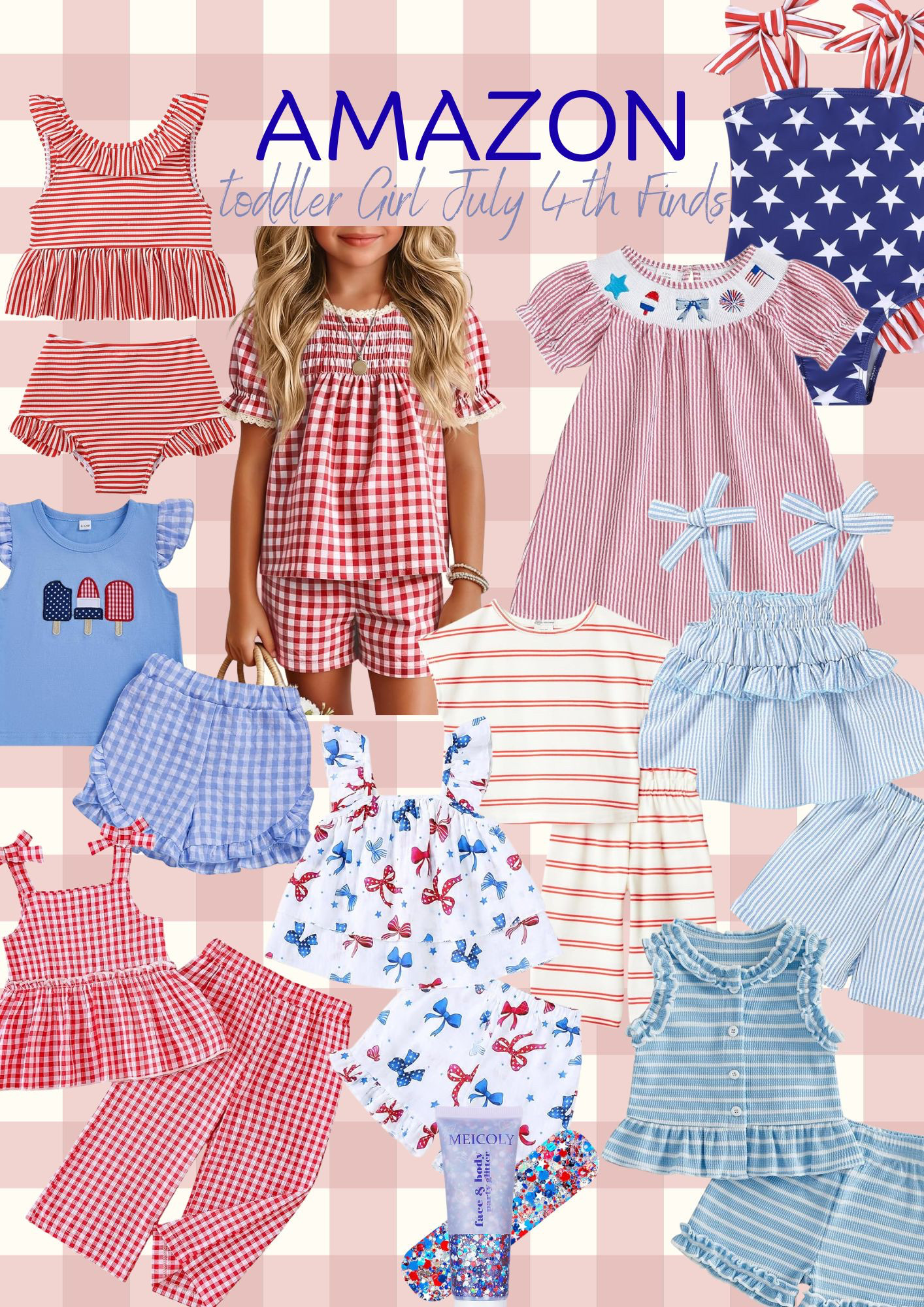 🎀 July 4th Toddler Girl Finds
The sweetest little stars and stripes outfits are here! 🇺🇸 From twirl-worthy dresses to adorable sets and accessories, these Amazon finds are perfect for parades, family photos, and fireworks. Your little girl will be festive and comfy all day long. ❤️🤍💙

#LTKmomlife #LTKSeasonal #LTKKids