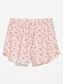 High-Waisted Floral-Print Sunday Sleep Shorts for Women -- 3.5-inch inseam | Old Navy (US)