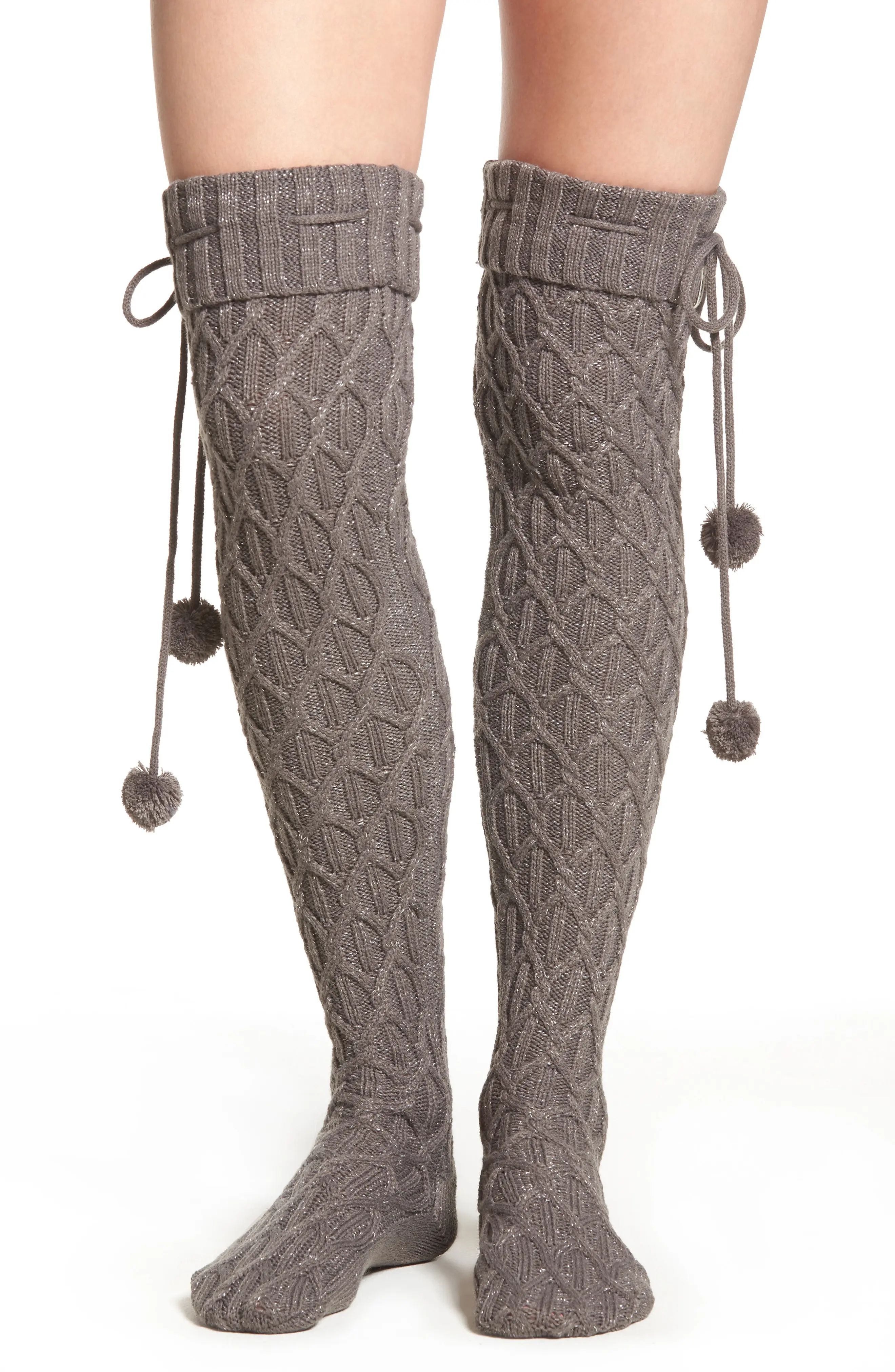 Sparkle Cable Knit Over the Knee Socks | Nordstrom